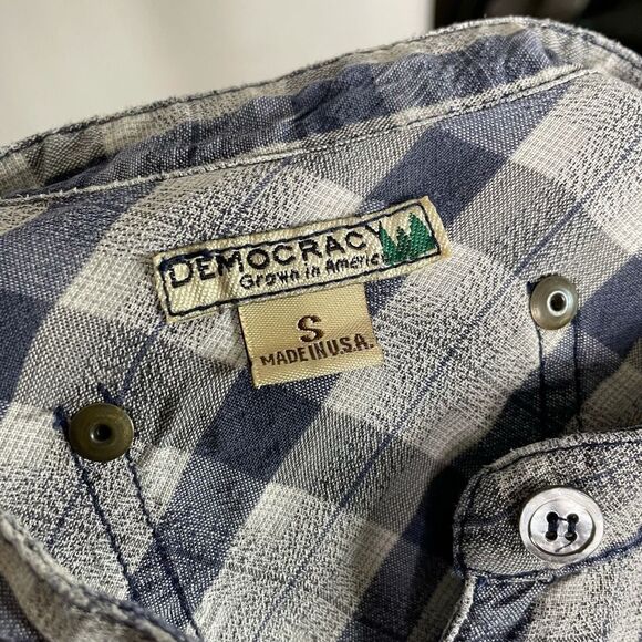 Democracy Plaid Button Up Shirt - Women’s S - Picture 7 of 7